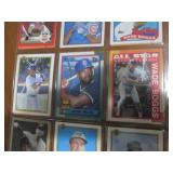 Double Sided Page of Mixed Baseball Card Assortment in Binder Page