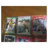 Double Sided Page of Mixed Baseball Card Assortment in Binder Page