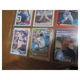Double Sided Page of Mixed Baseball Card Lot in Page