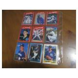 Double Sided Page of Vintage Baseball Card Mixed Lot - Ryne Sandberg, Deion Sanders & More