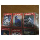 Double Sided Page of Vintage Baseball Card Mixed Lot - Ryne Sandberg, Deion Sanders & More