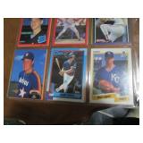 Double Sided Page of Vintage Baseball Card Mixed Lot - Ryne Sandberg, Deion Sanders & More