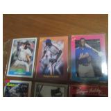 Double Sided Page of Vintage Baseball Card Mixed Lot - Ryne Sandberg, Deion Sanders & More
