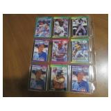 Double Sided Page of Sleeve of sports cards featuring Mark McGuire, Jose Canseco, Mark Grace, Bo Jackson, Roger Clemons and More Players