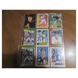 Double Sided Page of Sleeve of sports cards featuring Mark McGuire, Jose Canseco, Mark Grace, Bo Jackson, Roger Clemons and More Players