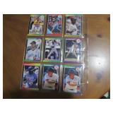 Double Sided Page of Vintage Baseball Star Card Lot