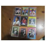 Double Sided Page of Vintage Baseball Star Card Lot