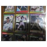 Double Sided Page of Vintage Baseball Star Card Lot