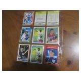 Double Sided Page of Assorted Baseball Cards