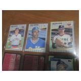 Double Sided Page of Assorted Baseball Cards