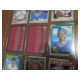 Double Sided Page of Assorted Baseball Cards