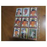 Double Sided Page of Assorted Baseball Card Pages Mixed Lot