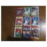 Double Sided Page of Assorted Baseball Card Pages Mixed Lot