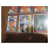 Double Sided Page of Assorted Baseball Card Pages Mixed Lot