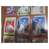 Double Sided Page of Assorted Baseball Card Pages Mixed Lot