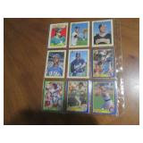 Double Sided Page of Baseball Stars Card Lot