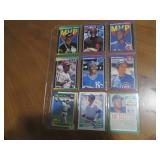 Double Sided Page of Baseball Stars Card Lot