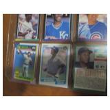 Double Sided Page of Baseball Stars Card Lot