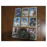 Double Sided Page of Baseball Card Lot