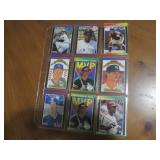 Double Sided Page of Baseball Card Lot
