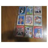 Double Sided Page of Mixed Sports Trading Card Binder Page