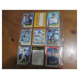 Double Sided Page of Mixed Lot Baseball Cards Featuring Will Clark, Griffey Jr. & Clemens