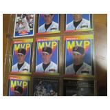 Double Sided Page of Mixed Lot Baseball Cards Featuring Will Clark, Griffey Jr. & Clemens