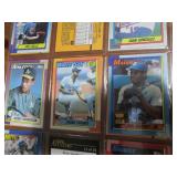 Double Sided Page of Mixed Lot Baseball Cards Featuring Will Clark, Griffey Jr. & Clemens