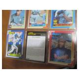 Double Sided Page of Mixed Lot Baseball Cards Featuring Will Clark, Griffey Jr. & Clemens