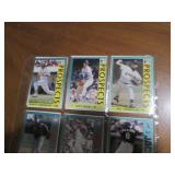 Double Sided Page of Topps & Fleer Baseball Prospect Cards