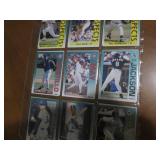 Double Sided Page of Topps & Fleer Baseball Prospect Cards