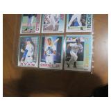 Double Sided Page of Topps & Fleer Baseball Prospect Cards
