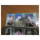 Double Sided Page of Topps & Fleer Baseball Prospect Cards