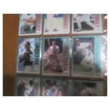 Double Sided Page of Topps & Fleer Baseball Prospect Cards