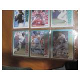 Double Sided Page of Topps & Fleer Baseball Prospect Cards
