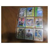 Double Sided Page of Baseball Card Collection
