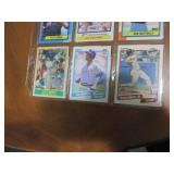Double Sided Page of Baseball Card Collection