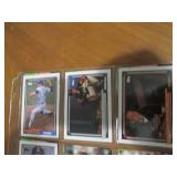Double Sided Page of Assorted Baseball Trading Cards in Plastic Sleeve
