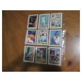 Double Sided Page of Vintage Topps Baseball Card Collection