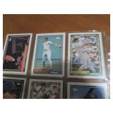 Double Sided Page of Vintage Topps Baseball Card Collection