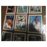 Double Sided Page of Vintage Topps Baseball Card Collection