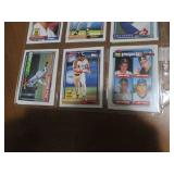 Double Sided Page of Vintage Topps Baseball Card Collection
