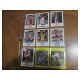 Double Sided Page of Vintage Sports Card Binder Mixed Lot