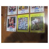 Double Sided Page of Vintage Sports Card Binder Mixed Lot
