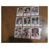 Double Sided Page of Basketball & Baseball Trading Card Binder Mixed Lot