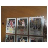 Double Sided Page of Basketball & Baseball Trading Card Binder Mixed Lot