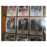 Double Sided Page of Basketball & Baseball Trading Card Binder Mixed Lot
