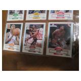 Double Sided Page of Basketball & Baseball Trading Card Binder Mixed Lot