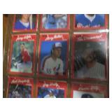 Double Sided Page of Basketball & Baseball Trading Card Binder Mixed Lot