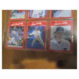 Double Sided Page of Basketball & Baseball Trading Card Binder Mixed Lot